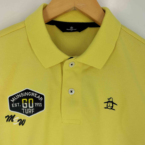 マンシングウェア Munsingwear ワッペン 鹿の子 半袖ポロシャツ メンズ import:M