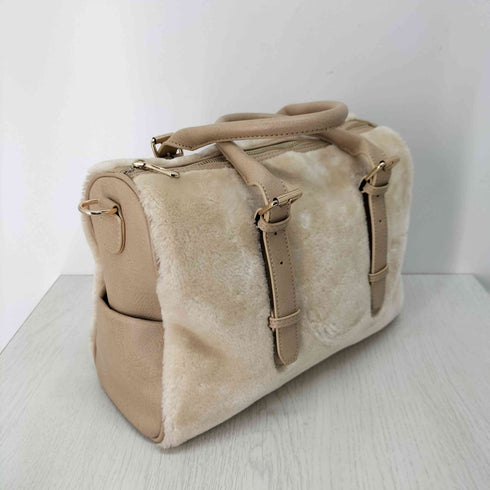 チャールズアンドキース CHARLES&KEITH ファー 2WAY ハンドバッグ メンズ