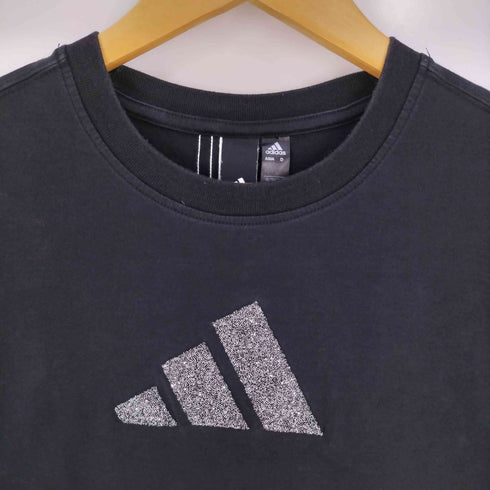アディダス adidas ラメロゴ クルーネックTシャツ レディース JPN:M