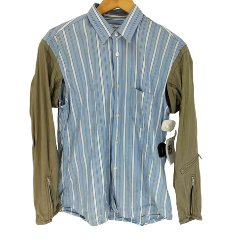 コムデギャルソンシャツ COMME des GARCONS SHIRT 20SS フランス製 再構築 ストライプ アンダー アームカット シャツ メンズ JPN:XS