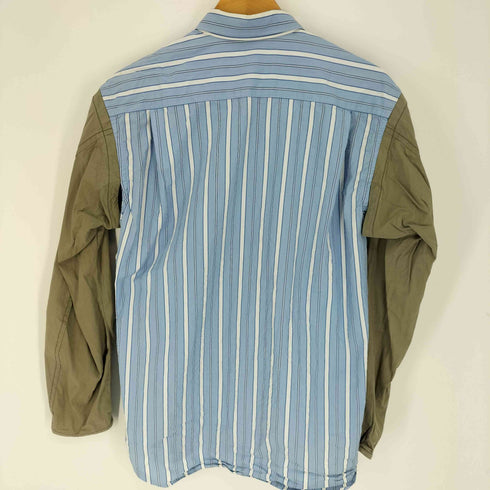 コムデギャルソンシャツ COMME des GARCONS SHIRT 20SS フランス製 再構築 ストライプ アンダー アームカット シャツ メンズ JPN:XS