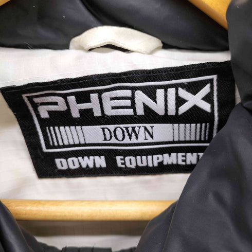 フェニックス phenix ハーフジップ アノラック型 プルオーバー ダウン ジャケット デタッチャブルフード メンズ M
