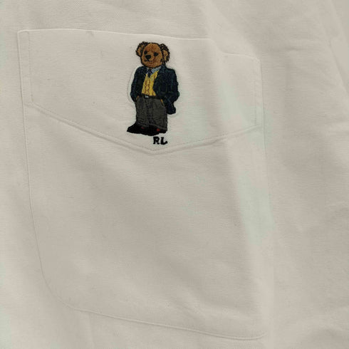 ラルフローレン RALPH LAUREN ベアー刺繍 コットンオックスフォードシャツ メンズ import:L