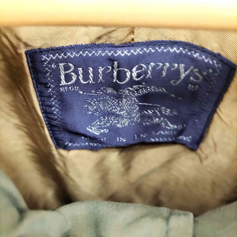 バーバリーズ BURBERRYS 80-90S 英国製 玉蟲 ノバチェックライナー付き 比翼 バルカマーンコート ステンカラーコート メンズ
