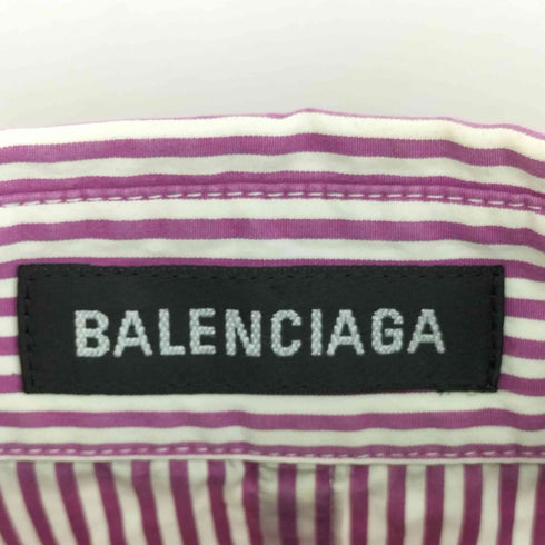 バレンシアガ BALENCIAGA L/S ストライプ オーバーサイズシャツ メンズ JPN:S