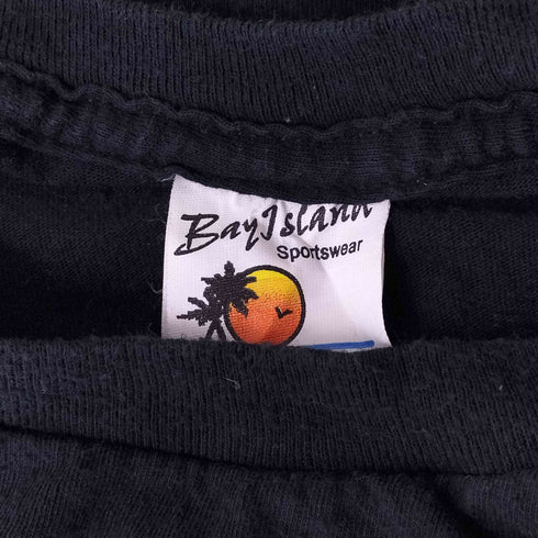 Bay Island Sportswear バンドプリントクルーネックTシャツ メンズ import:L
