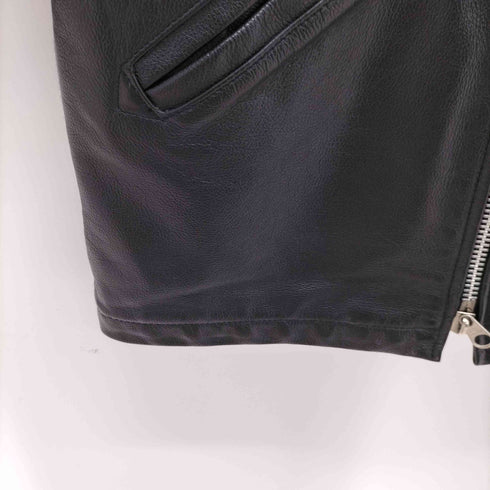 スクーカム SKOOKUM USA製 LENZIP 身頃レザー スタジアム ジャケット スタジャン ダブルジップ メンズ US:34