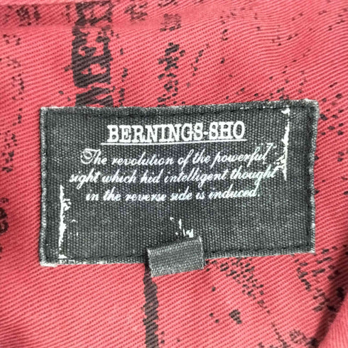 BERNINGS-SHO 総柄 ボンテージデザイン シャツ メンズ JPN:L