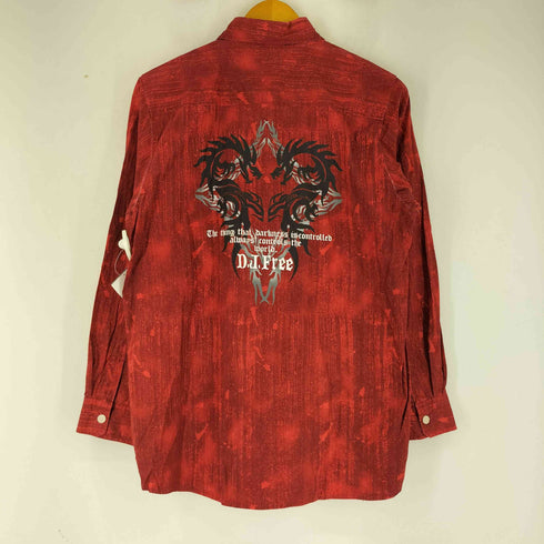 D.L.Free バックプリント 総柄 L/S シャツ メンズ