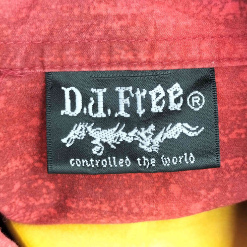 D.L.Free バックプリント 総柄 L/S シャツ メンズ