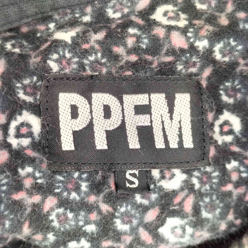 ピーピーエフエム PPFM ダブル襟 花柄 L/S シャツ メンズ JPN:S