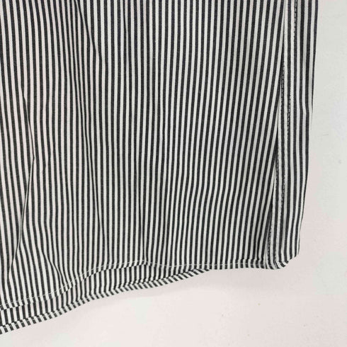 バーバリーブラックレーベル BURBERRY BLACK LABEL ワンポイントロゴ刺繍 L/S ストライプシャツ メンズ