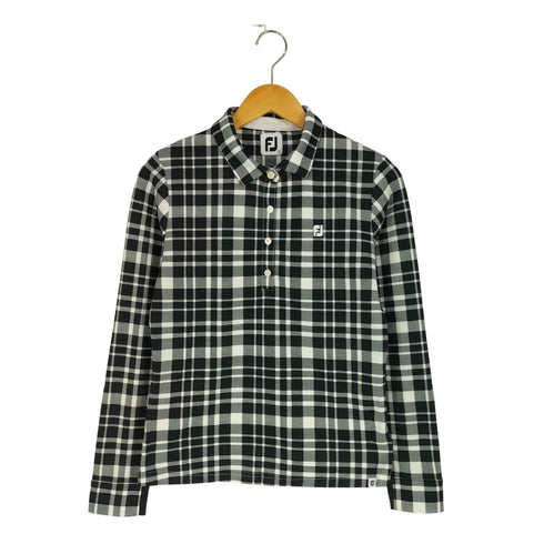 FootJoy チェック ジャカード フリースシャツ ギンガムチェック レディース import:L