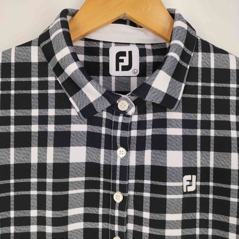 FootJoy チェック ジャカード フリースシャツ ギンガムチェック レディース import:L