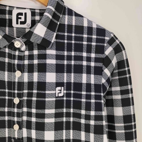FootJoy チェック ジャカード フリースシャツ ギンガムチェック レディース import:L