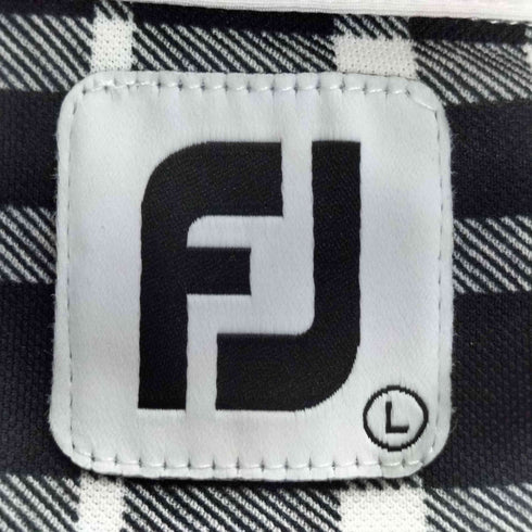 FootJoy チェック ジャカード フリースシャツ ギンガムチェック レディース import:L