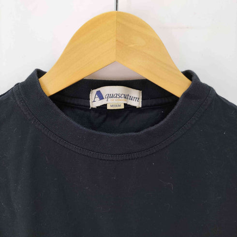 アクアスキュータム AQUASCUTUM 絹 シルク ゴルフ刺繍 Tシャツ メンズ import:M