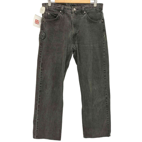 リーバイス Levis 90s 97年製 メキシコ製 オレンジタブ ボタン裏411M刻印 505 先染めブラック デニム メンズ W34 L32