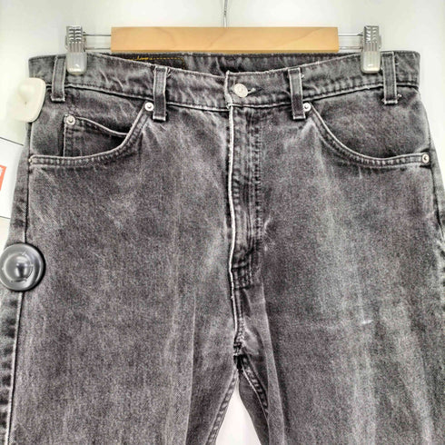 リーバイス Levis 90s 97年製 メキシコ製 オレンジタブ ボタン裏411M刻印 505 先染めブラック デニム メンズ W34 L32