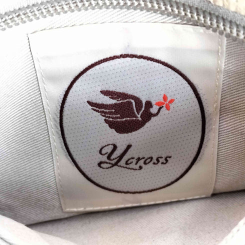 YCROSS ピッグレザー ポーチ付き メタリック ハンドバッグ レディース