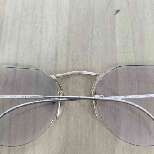 AMERICAN OPTICAL 14K フローラル彫金 ツーポイント リムレス眼鏡 メンズ