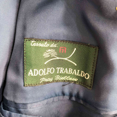 ADOLFO TRABALDO ガンクラブチェック ウールツイードジャケット メンズ