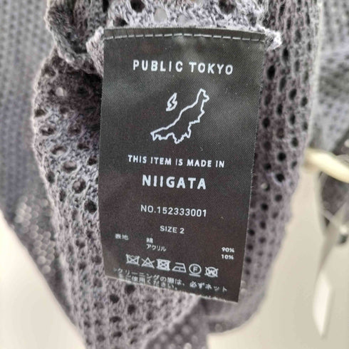 パブリックトウキョウ PUBLIC TOKYO メッシュポロシャツ ニット メンズ JPN:2
