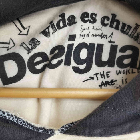 デシグアル Desigual アートグラフィック リブ切替パーカー メンズ import:L