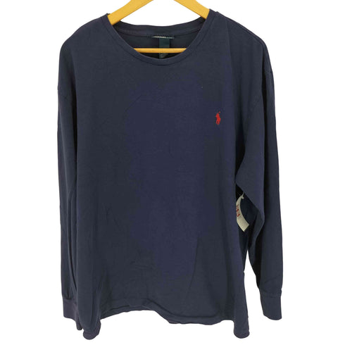 ポロバイラルフローレン Polo by RALPH LAUREN ポニー刺繍 クルーネック L/S Tシャツ メンズ import:XL