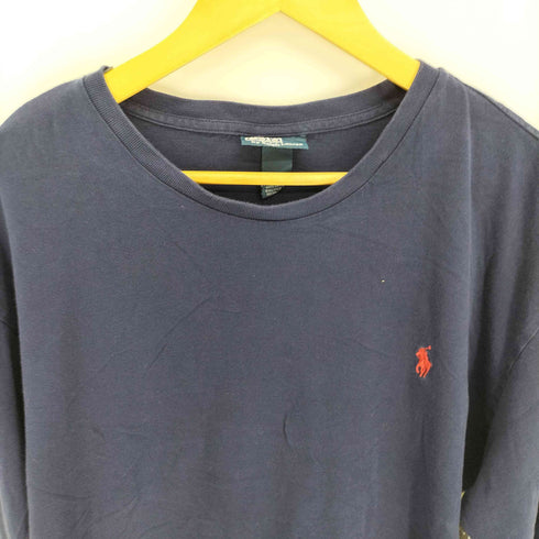 ポロバイラルフローレン Polo by RALPH LAUREN ポニー刺繍 クルーネック L/S Tシャツ メンズ import:XL