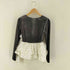 リリーブラウン Lily Brown 26SS ベロアペプラムフリルトップス レディース ONE SIZE
