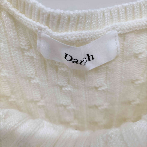 ダーリッチ Darich ロゴケーブルワンショルニットミニワンピース レディース FREE