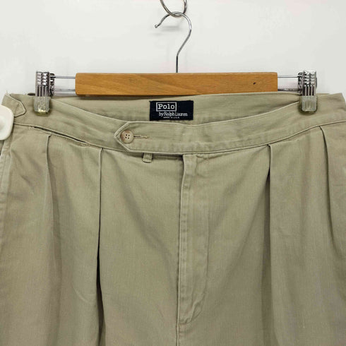 ポロバイラルフローレン Polo by RALPH LAUREN 90S USA製 クレストロゴ サイドアジャスター チノパンツ メンズ W36L32