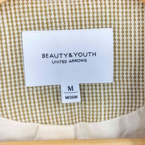 ビューティーアンドユースユナイテッドアローズ BEAUTY & YOUTH UNITED ARROWS ハウンドトゥースミドルジャケット レディース M