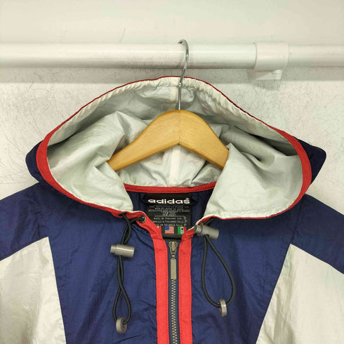 アディダス adidas 80-90s ADSウォームシャツ02 フード付き ナイロンプルオーバージャケット メンズ import:S