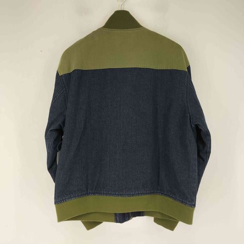 KARAKU アンティークフックボタン付き 裏ひょうたんキルトハイネックデニムジャケット メンズ JPN:M