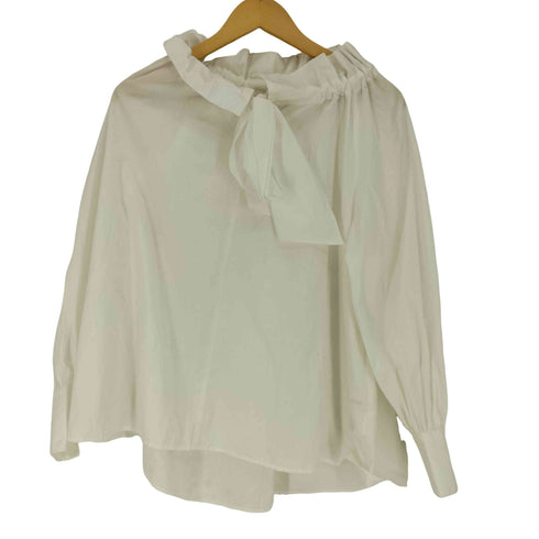 ナチュラルビューティーベーシック NATURAL BEAUTY BASIC 24SS ビッグボウブラウス レディース JPN:M