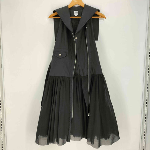 ジャンポールゴルチエセットプルミエ Jean Paul GAULTIER for SEPT PREMIERES ダブルジップ ライダースチュールワンピース レディース EUR:38