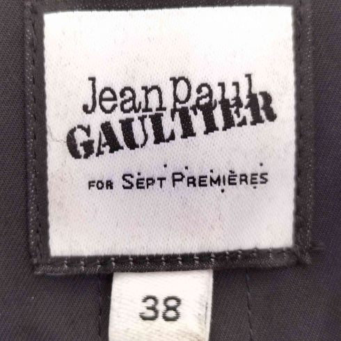 ジャンポールゴルチエセットプルミエ Jean Paul GAULTIER for SEPT PREMIERES ダブルジップ ライダースチュールワンピース レディース EUR:38