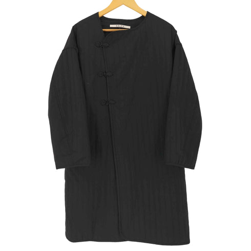 ケレン kelen 22AW キルティング アシンメトリー ノーカラー コート レディース