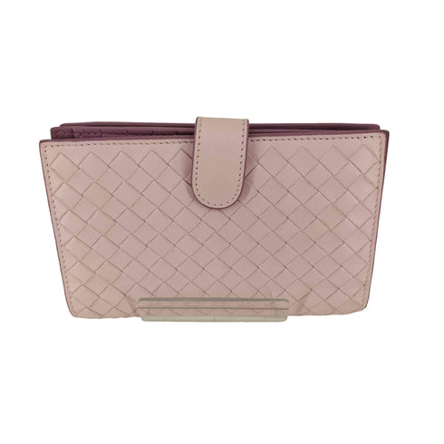 ボッテガヴェネタ BOTTEGA VENETA イントレチャート レザー 編み込み 2つ折り 財布 レディース