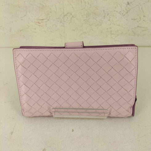 ボッテガヴェネタ BOTTEGA VENETA イントレチャート レザー 編み込み 2つ折り 財布 レディース