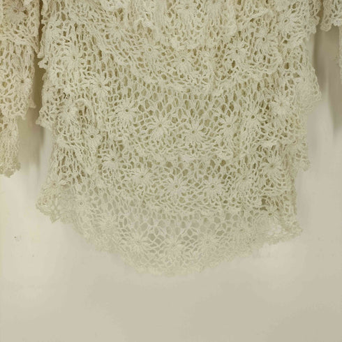 BOSTON PROPER ティアードメッシュフリンジトップス レディース M/L