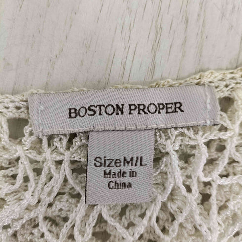 BOSTON PROPER ティアードメッシュフリンジトップス レディース M/L
