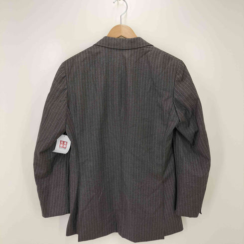 エルメネジルドゼニア Ermenegildo Zegna 段返り3B ストライプ テーラードジャケット タックスラックス スーツセットアップ メンズ JPN:46