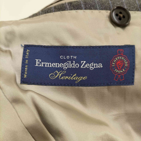 エルメネジルドゼニア Ermenegildo Zegna 段返り3B ストライプ テーラードジャケット タックスラックス スーツセットアップ メンズ JPN:46