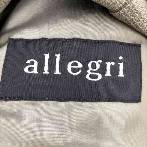 アレグリ allegri ウール 背抜き 3B テーラードジャケット 2タックスラックス スーツセットアップ メンズ 50