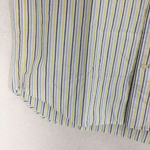 ジェイプレス J.PRESS シアサッカーストライプシャツ メンズ LL