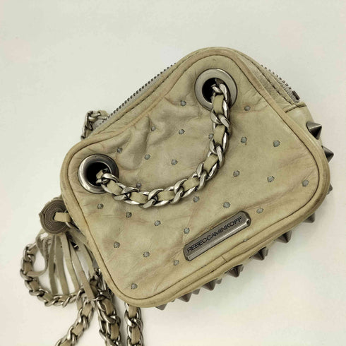 レベッカミンコフ REBECCA MINKOFF スタッズ レザー タッセル ショルダー ポーチ レディース