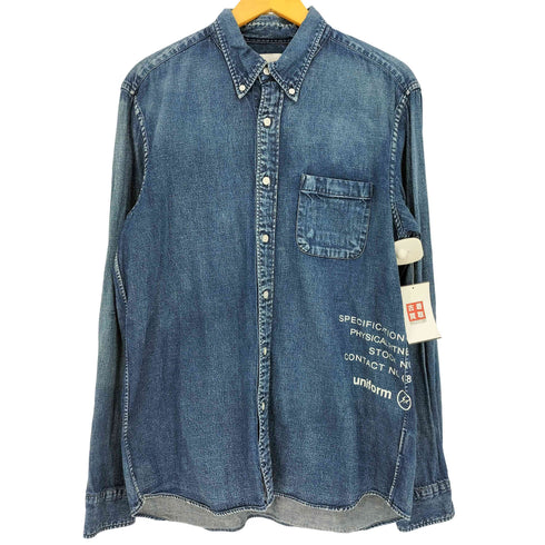 ユニフォームエクスペリメント uniform experiment DAMAGED DENIM B.D SHIRT メンズ 4